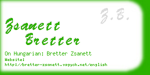 zsanett bretter business card
